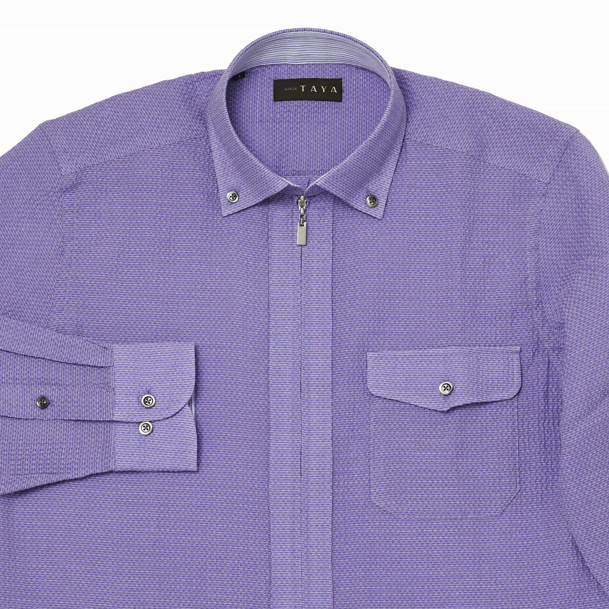 長袖　ZIPシャツ