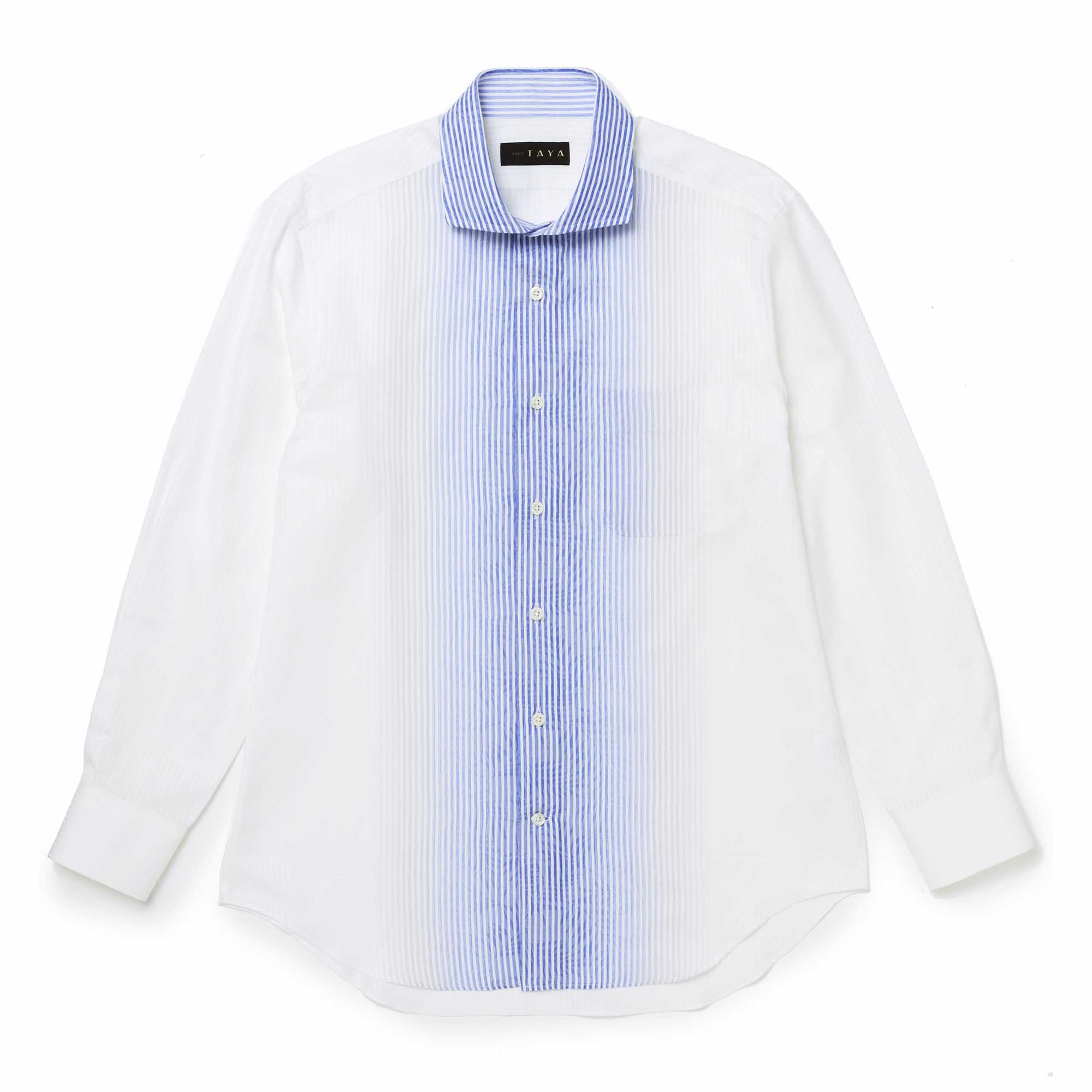 長袖 綿シャツ/グラデーション