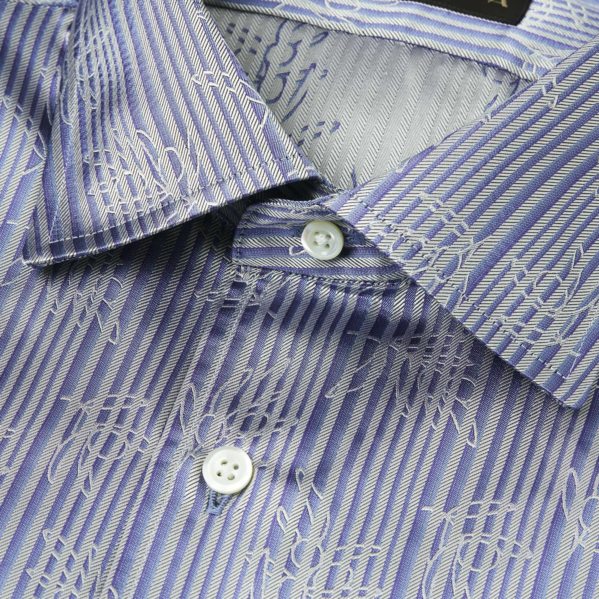 長袖　シルクシャツ/オリーブ