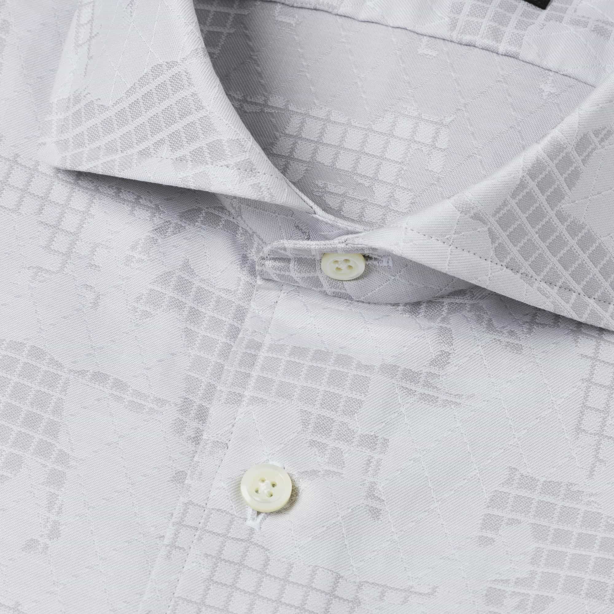 長袖　綿シャツ/グリッドホース