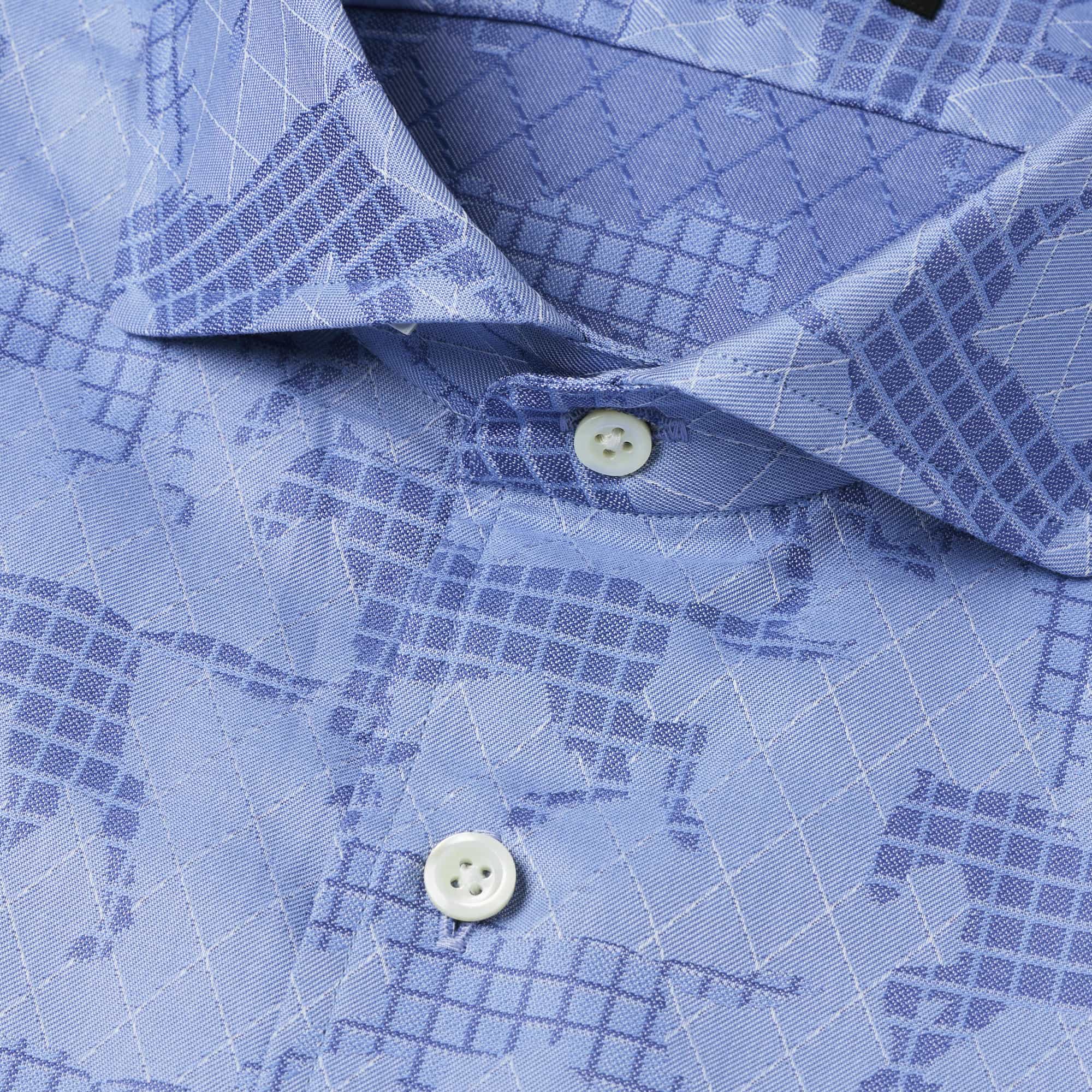 長袖 綿シャツ/グリッドホース