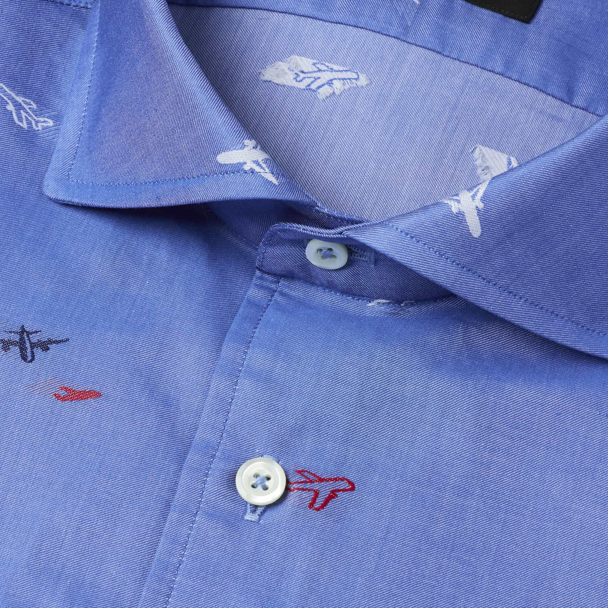 長袖　バックカットシャツ/エアプレーン