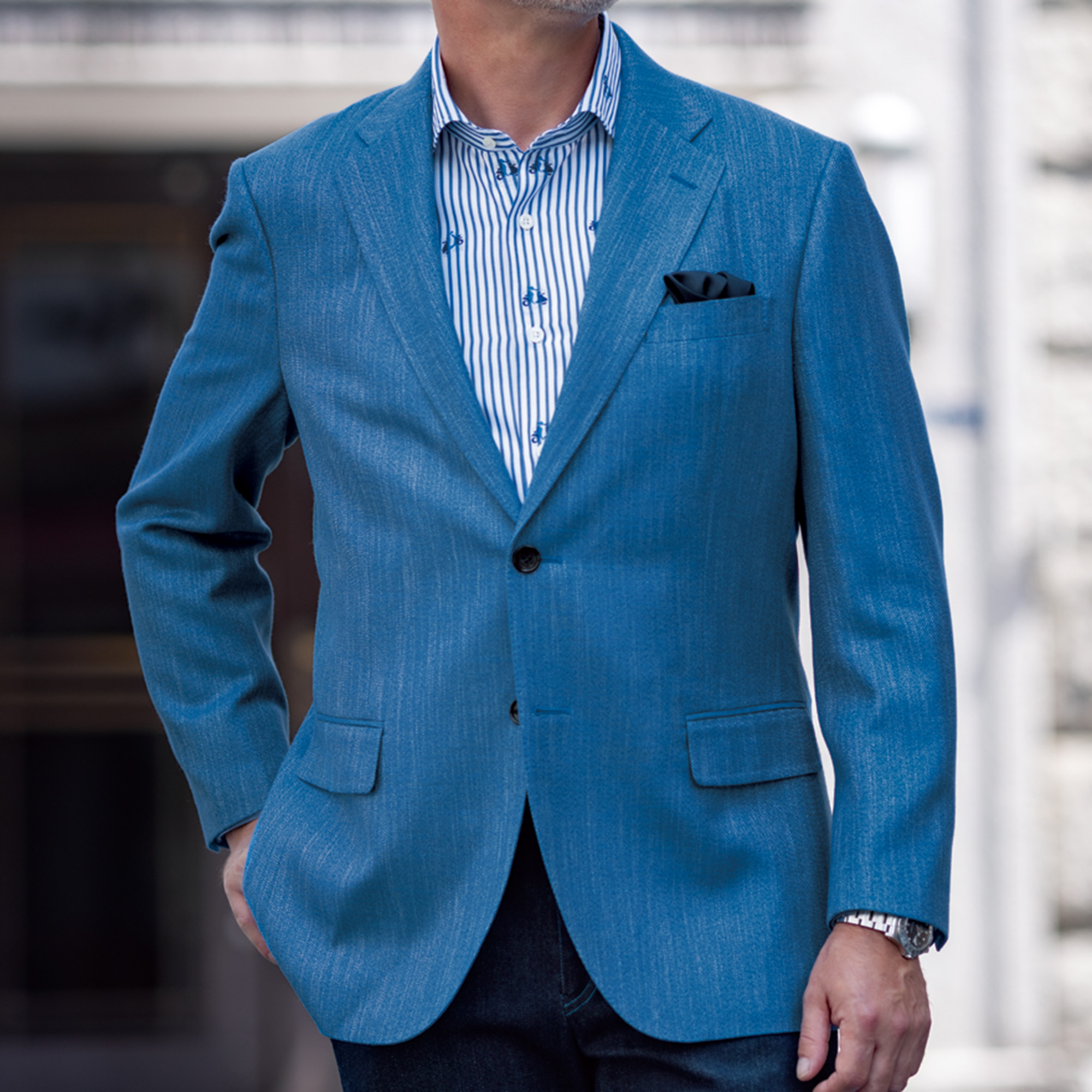 長袖 バックカットシャツ/スクーター