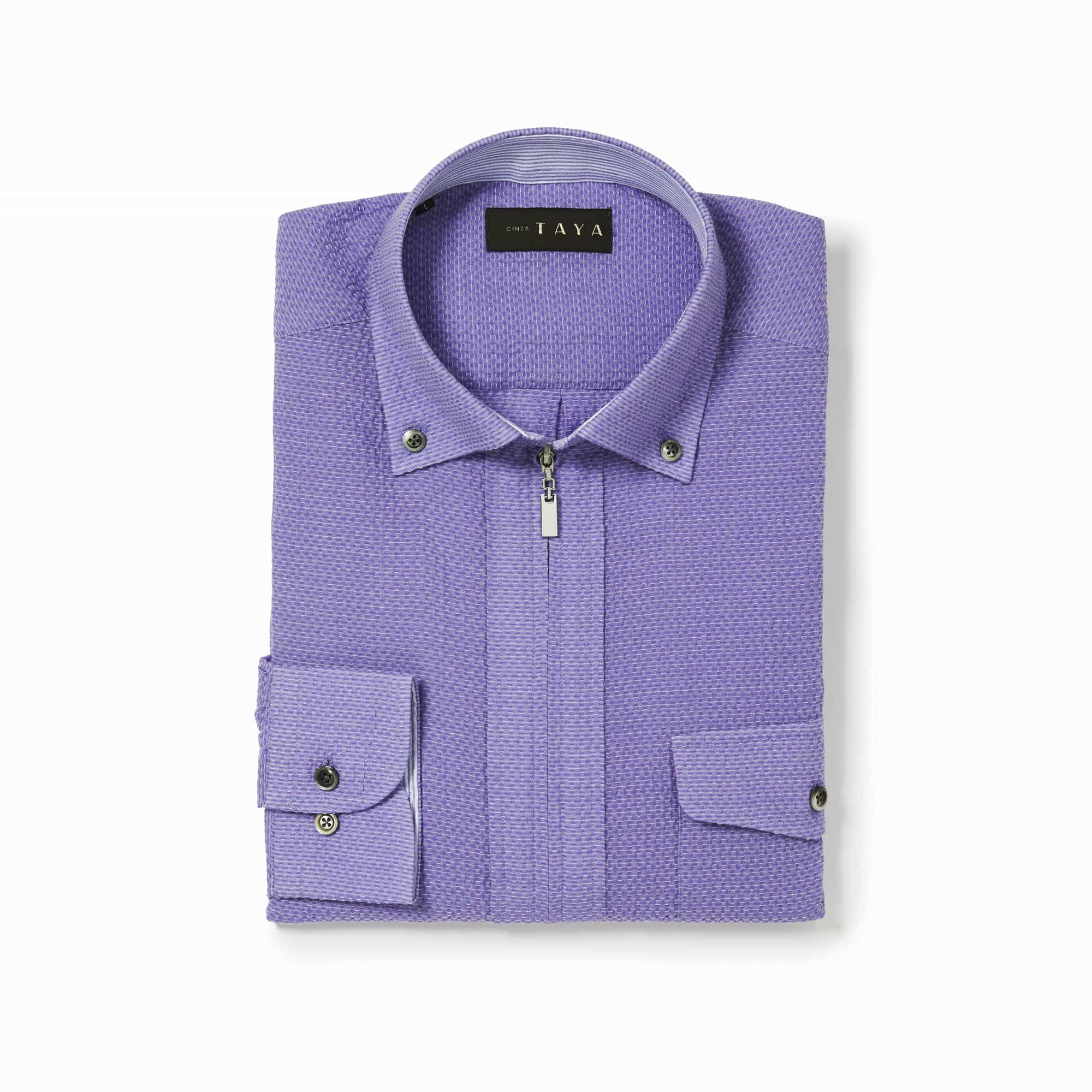 長袖　ZIPシャツ