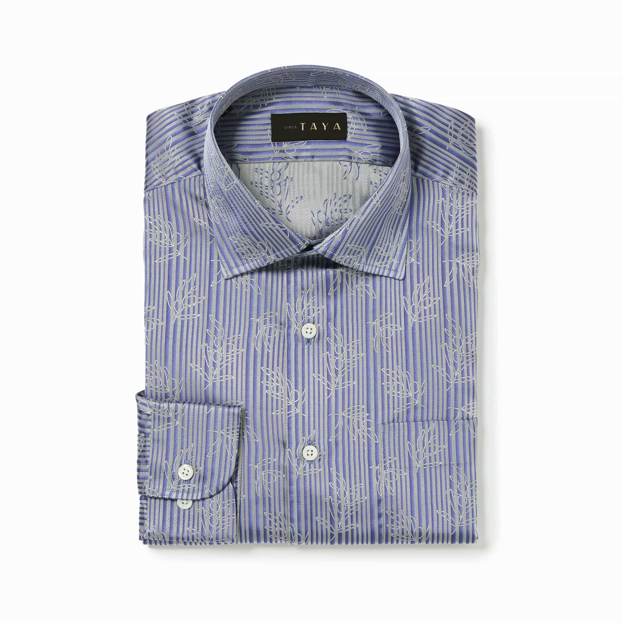 長袖　シルクシャツ/オリーブ