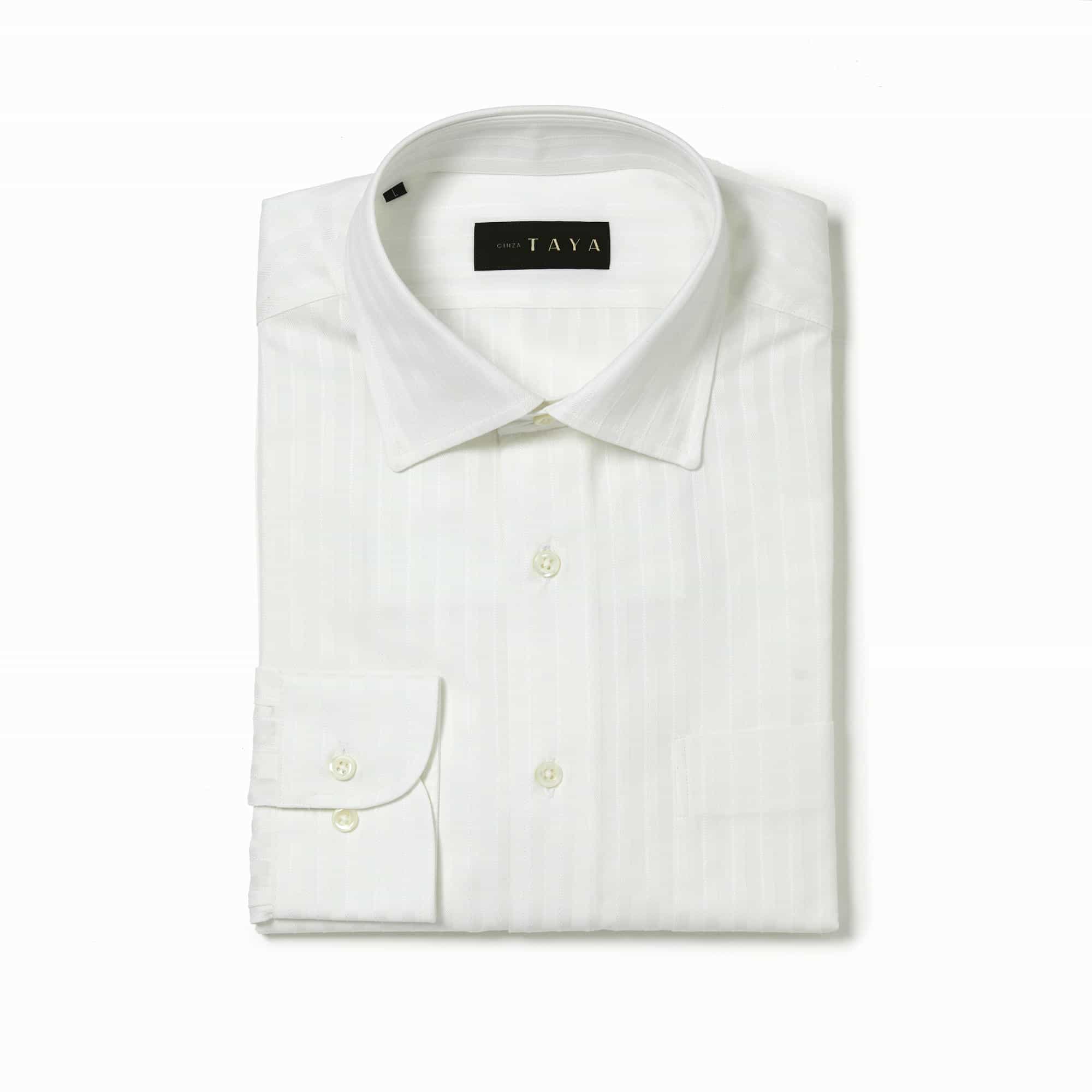 長袖　綿シャツ/ストライプ