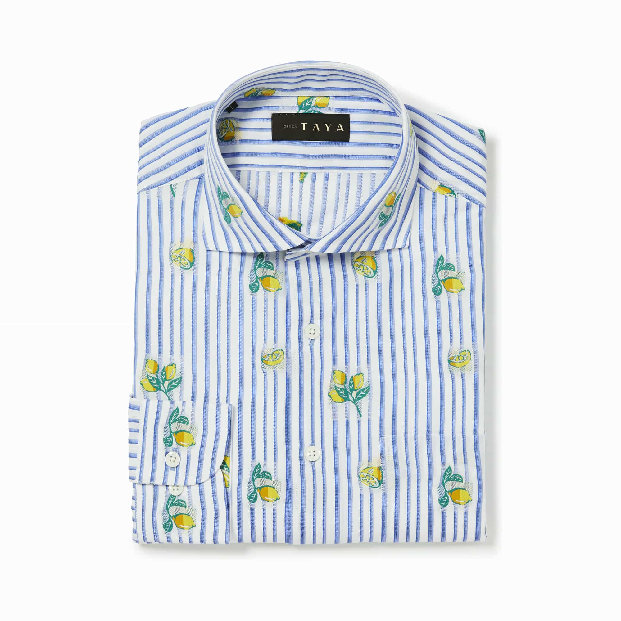 長袖　綿バックカットシャツ/レモン