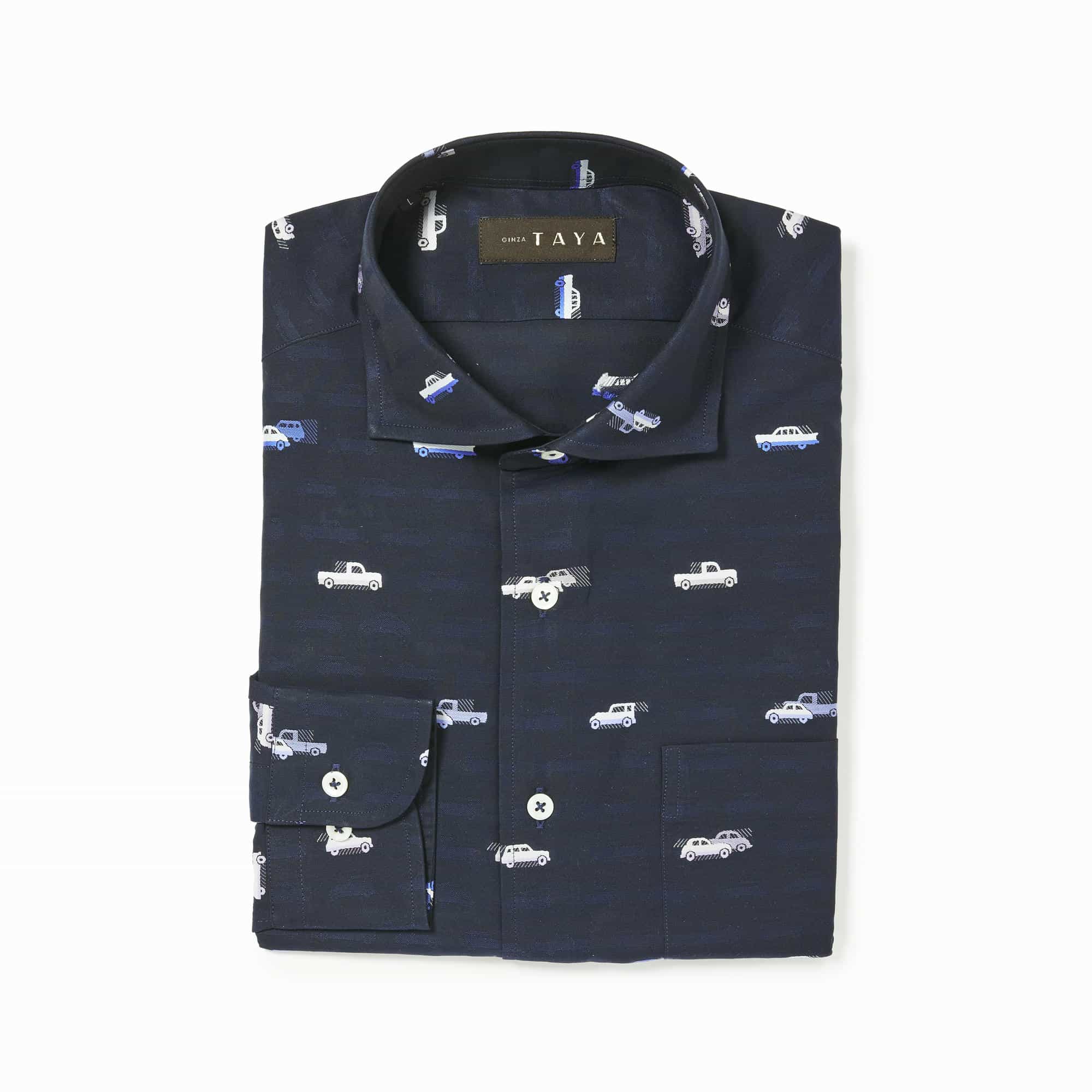 長袖　綿バックカットシャツ/オールドカー