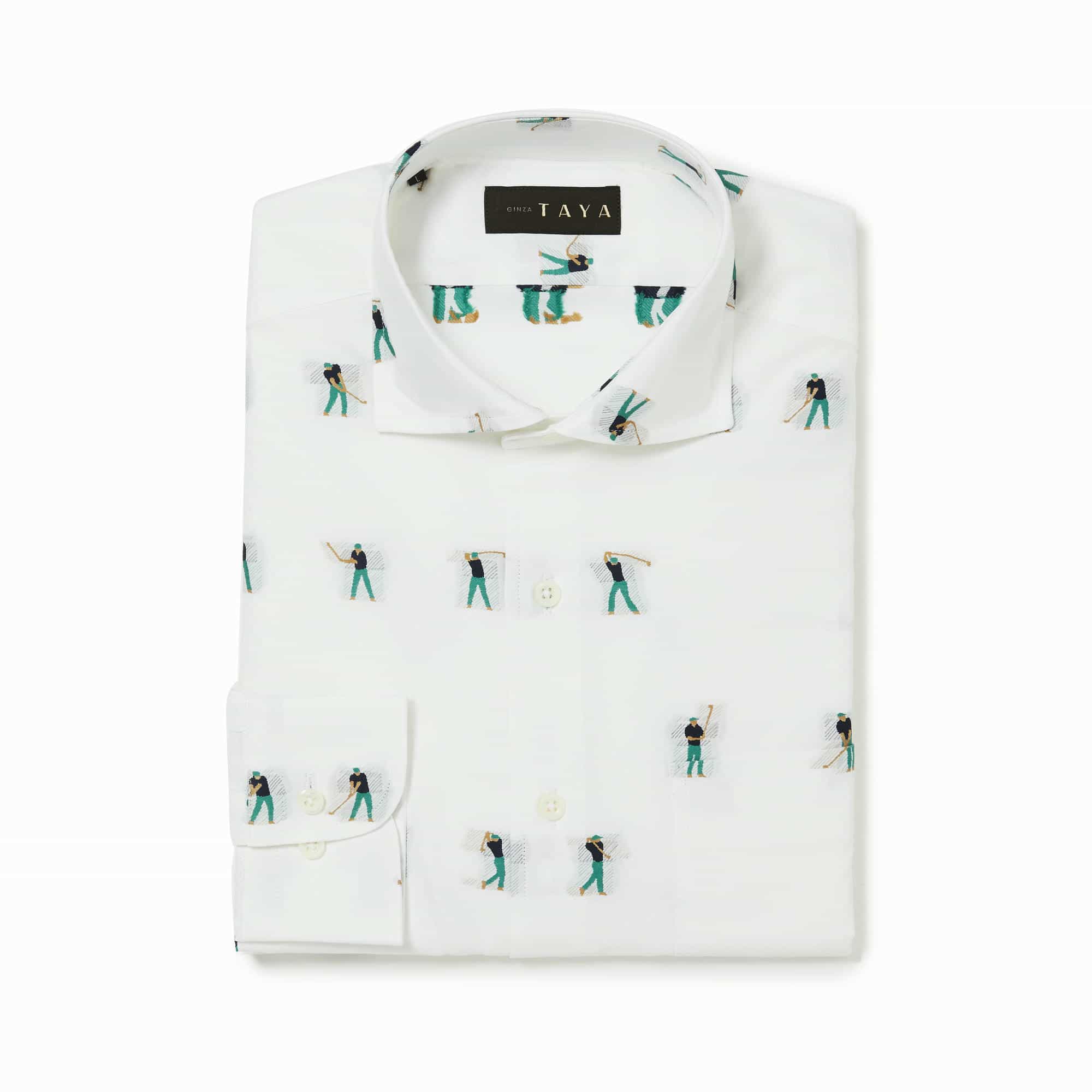 長袖　綿バックカットシャツ/ゴルフ