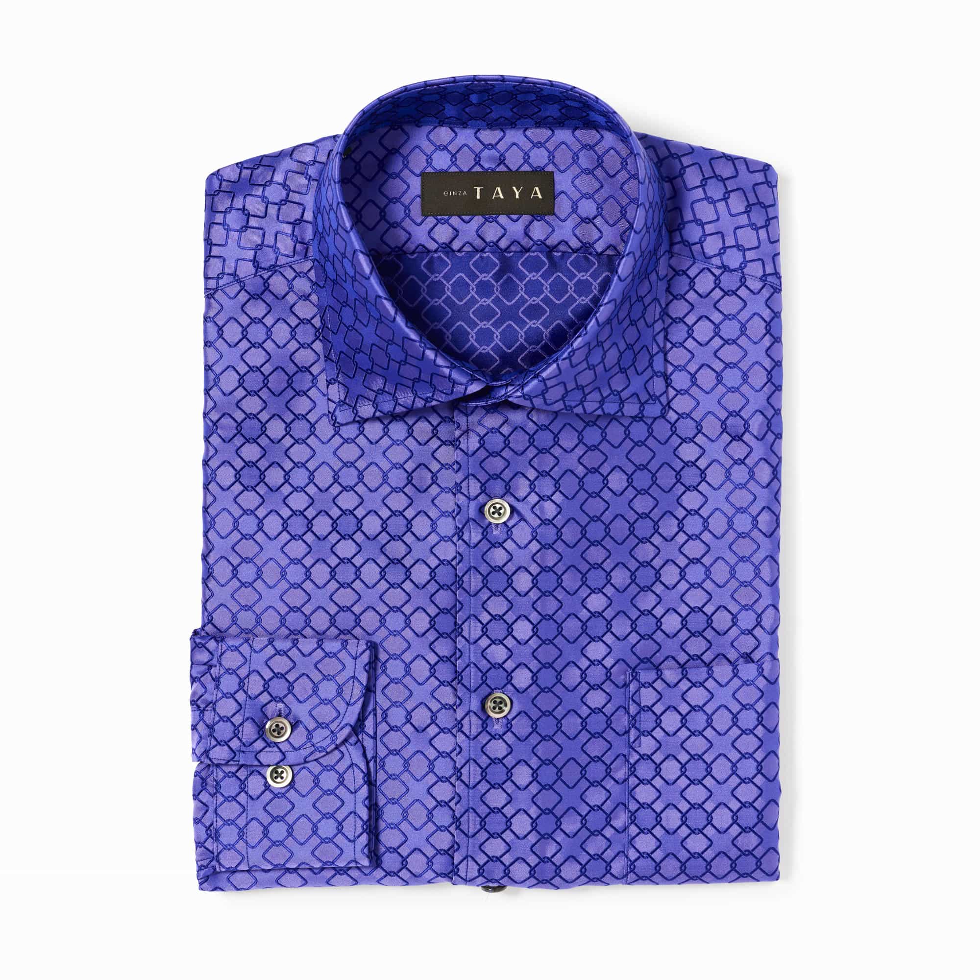 長袖　シルクシャツ/チェーンメール