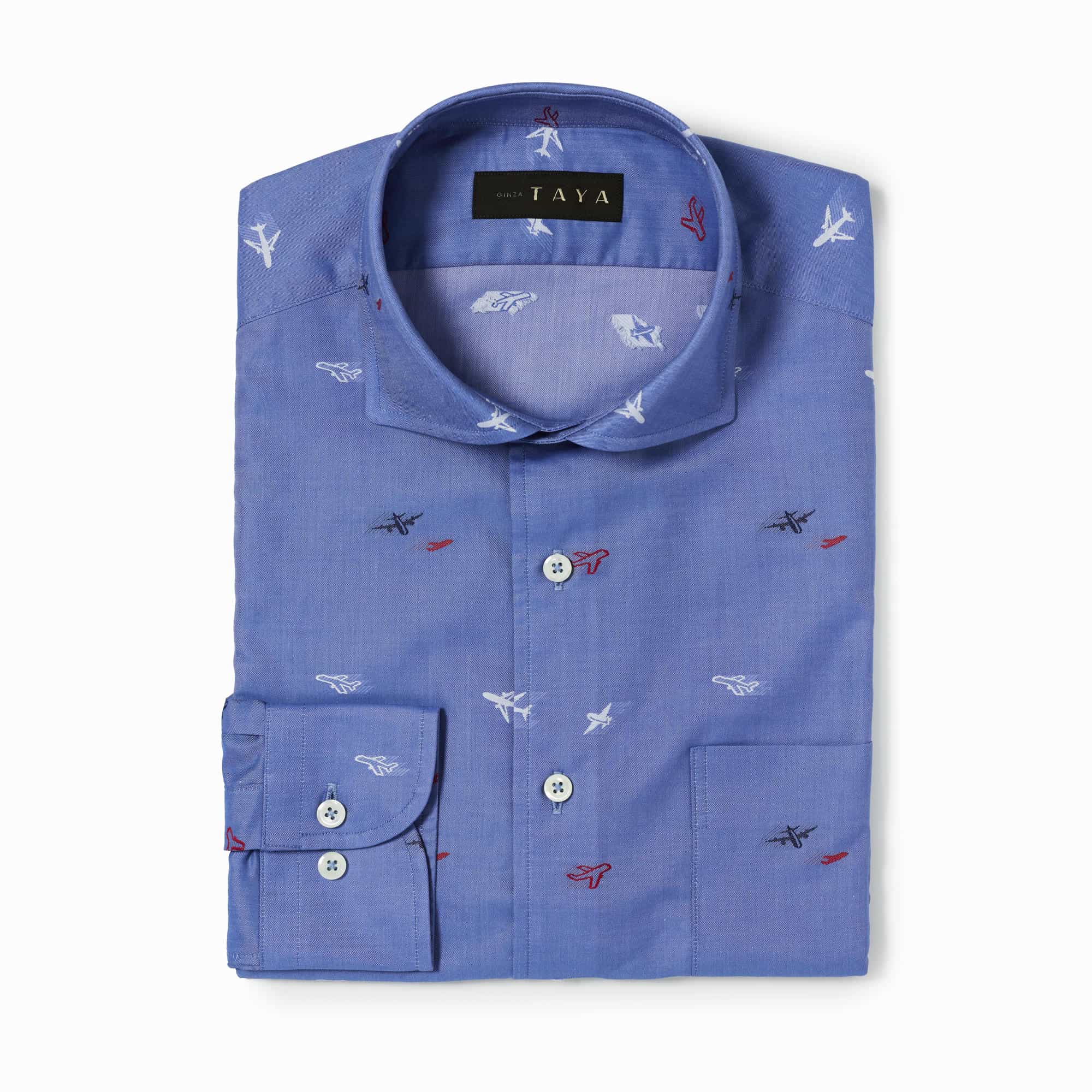 長袖　バックカットシャツ/エアプレーン