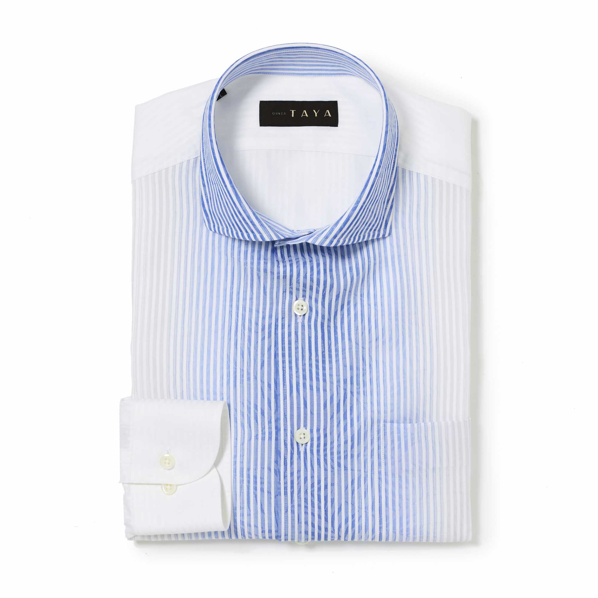 長袖 綿シャツ/グラデーション