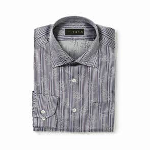 長袖　シルクシャツ/オリーブ