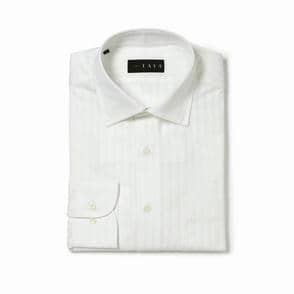 長袖　綿シャツ/ストライプ