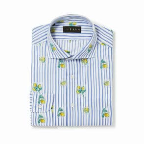 長袖　綿バックカットシャツ/レモン