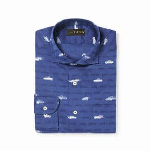 長袖　綿バックカットシャツ/オールドカー