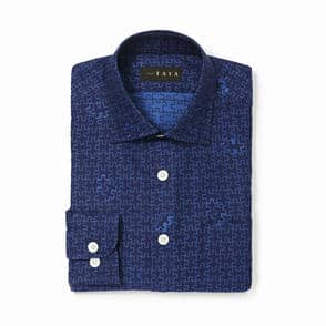 長袖　綿シャツ/パズルピース