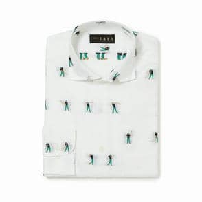 長袖　綿バックカットシャツ/ゴルフ