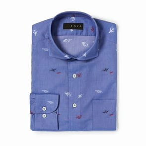 長袖　バックカットシャツ/エアプレーン