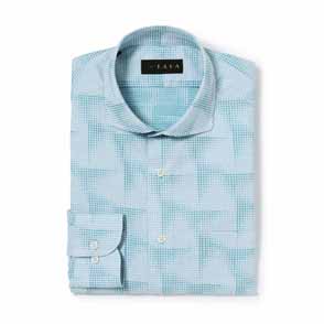 長袖 綿シャツ/ジオメトリック