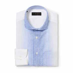 長袖 綿シャツ/グラデーション