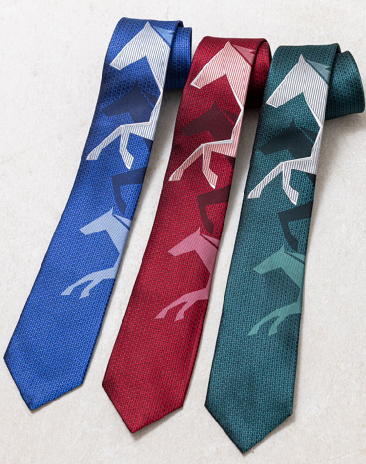 午柄のパネルネクタイ