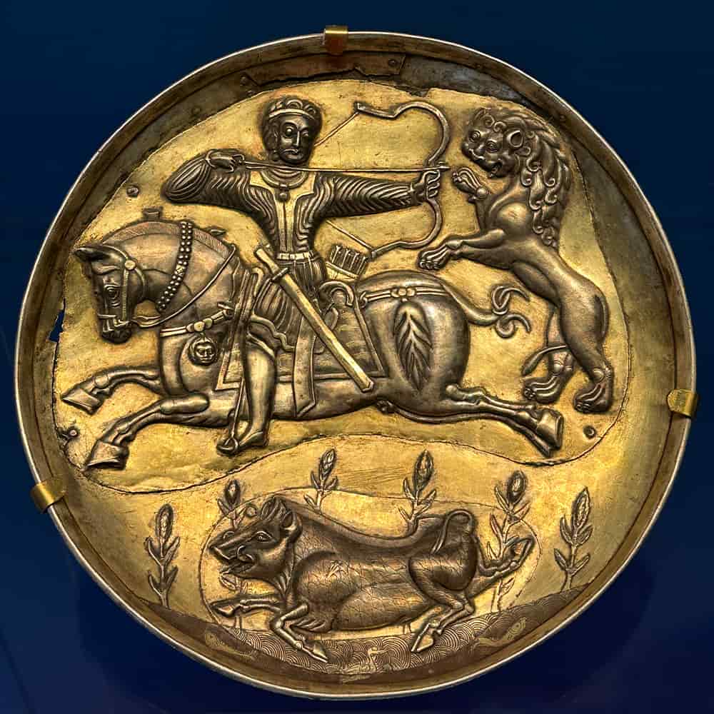 サーサーン朝ペルシャ 銀皿