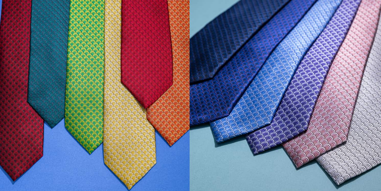 銀座田屋が贈る十二色の青海波。その一本が、あなたの日常に穏やかな波を運びます。